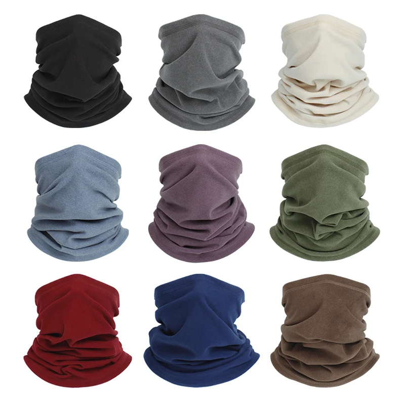 Top Trends: Winter Neck Warmer Gaiter Bandana Mask Fleece Half Face Cover Solid Color Men Women Bandana Mask Tube Scarf Ski Hunting Cycling Shoppable Styles