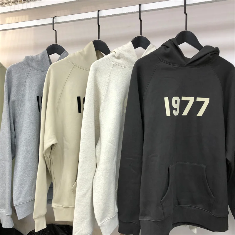 Top Trends: ESSENTIALS 1977 Hoodie Finest Quality Flocked Logo Padded Fabric Men's Women's Oversized Hoodie With Tags Shoppable Styles