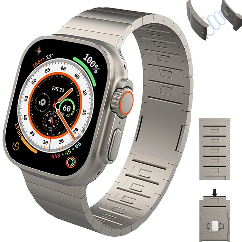 Top Trends: Stainless Steel Strap For Apple Watch Ultra Band 49mm 45mm 41mm 44mm 40mm Magnetic Buckle Bracelet For IWatch Series 8 7 6 SE 5 Shoppable Styles