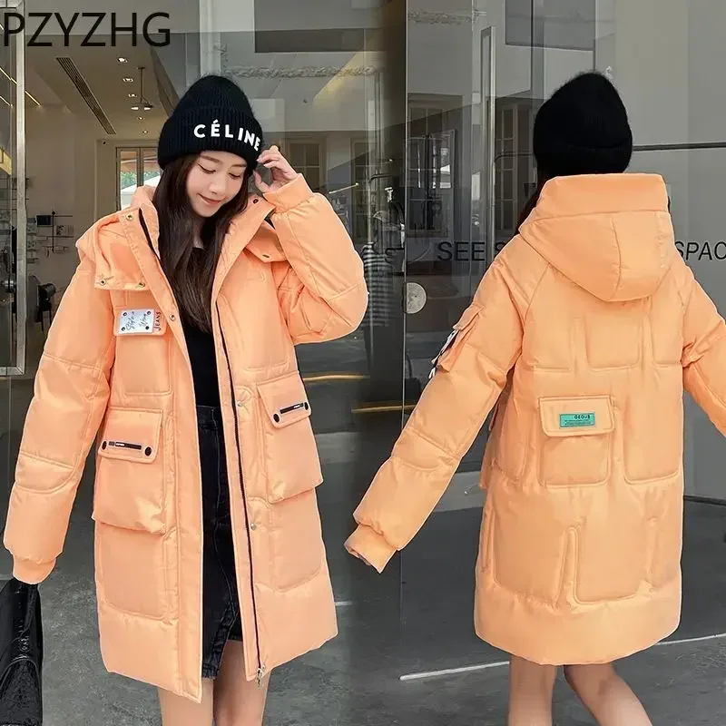 Top Trends: 2023 New Women Down Cotton Coat Winter Warm Jacket Female Medium Style Parkas Large Size Loose Outwear Hooded Padded Overcoat Shoppable Styles