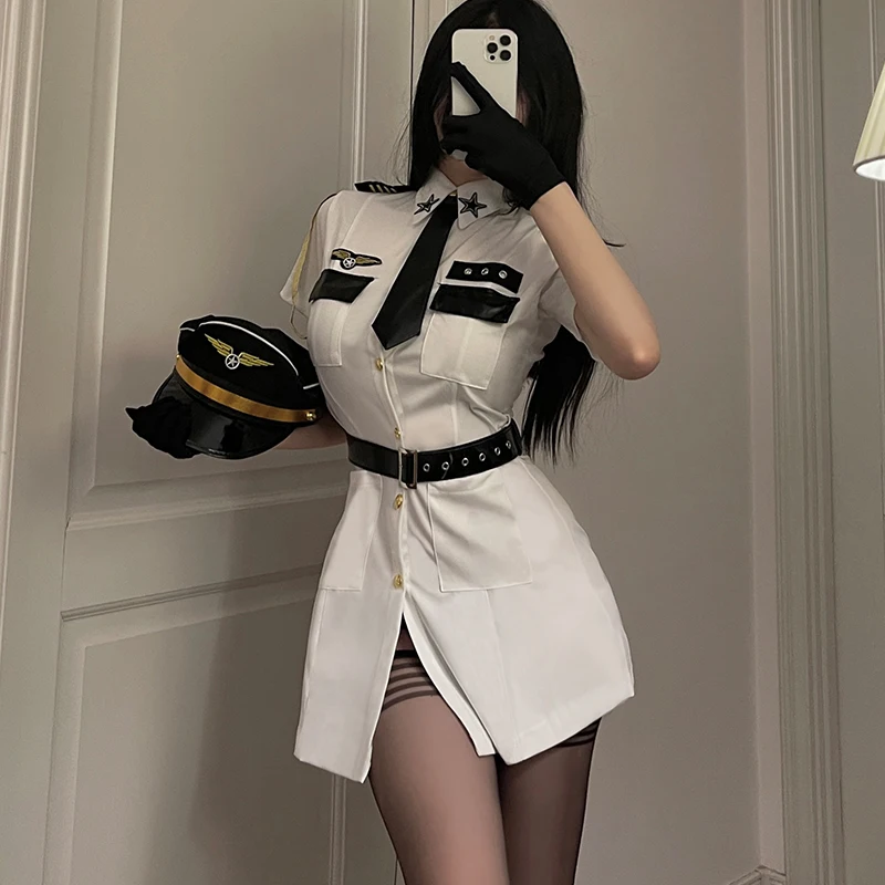 Top Trends: Sexy Women's Police Officer Uniform Halloween Carnival Fancy Party Dress Cosplay Costume Exquisite Lingerie Set Fashion Clubwear Shoppable Styles