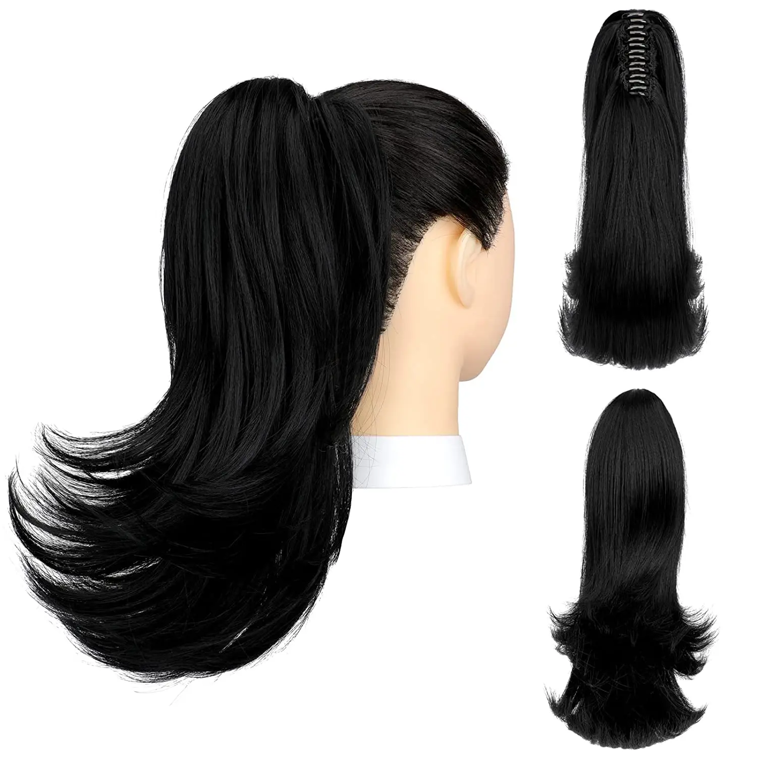 Top Trends: Shangzi Claw Clip In Flip Ponytail Hair Extensions 14" Straight Clip In Hairpiece One Piece Flipped Long Pony Tails For Women Shoppable Styles - Image 2