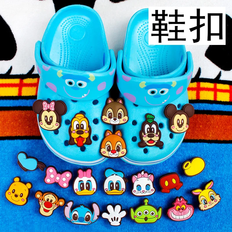 Top Trends: Single Sale Disney PVC Cartoon Figure Mickey Pooh Stitch Shoe Decoration Croc Charms Jibz Accessories Wholesale Kids X-mas Gifts Shoppable Styles