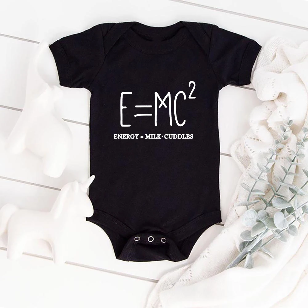 Top Trends: Enercy Milk Cuddles Funny Baby Girl Boy Clothes Bodysuits Black Cotton Summer Infant Onesies American Fashion Toddler Jumpsuit Shoppable Styles