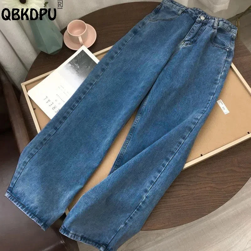 Top Trends: Casual High Waist Wide Leg Jeans Women Oversize Trendy Denim Pants 2023 New Wash Baggy Vaqueros Streetwear Straight Pantalones Shoppable Styles