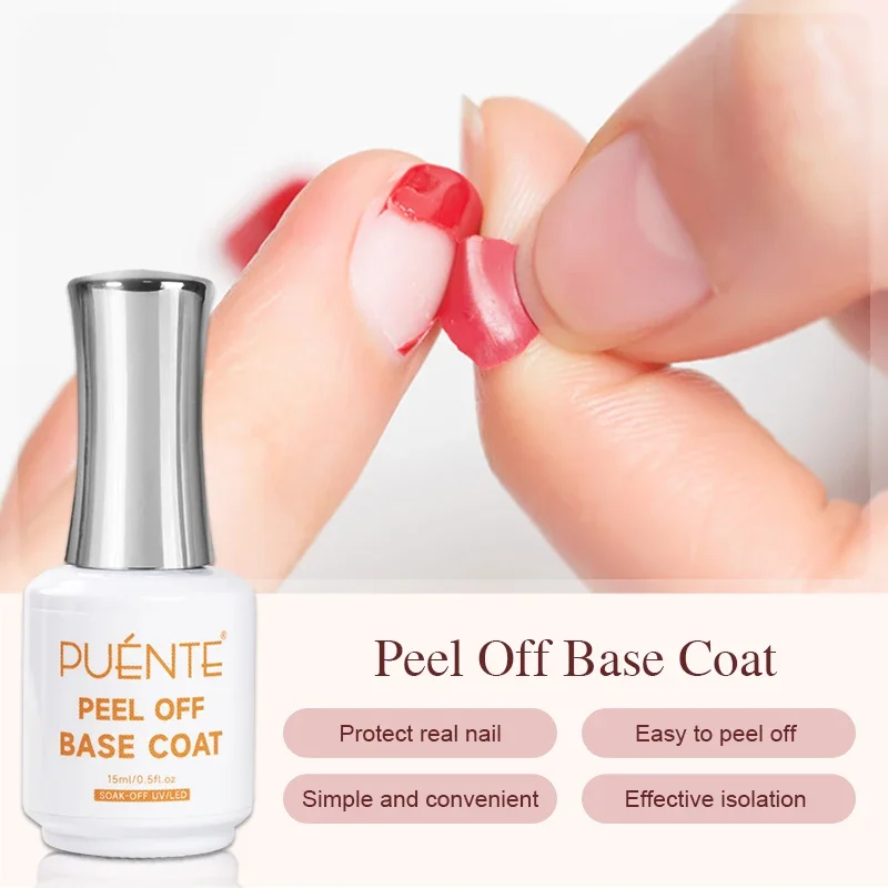 Top Trends: PUENTE 15ML Peel Off Base Coat Transparent Clear Function UV Nail Gel No Need Remover Peelable Varnish Soak Off Nail Art Laquer Shoppable Styles