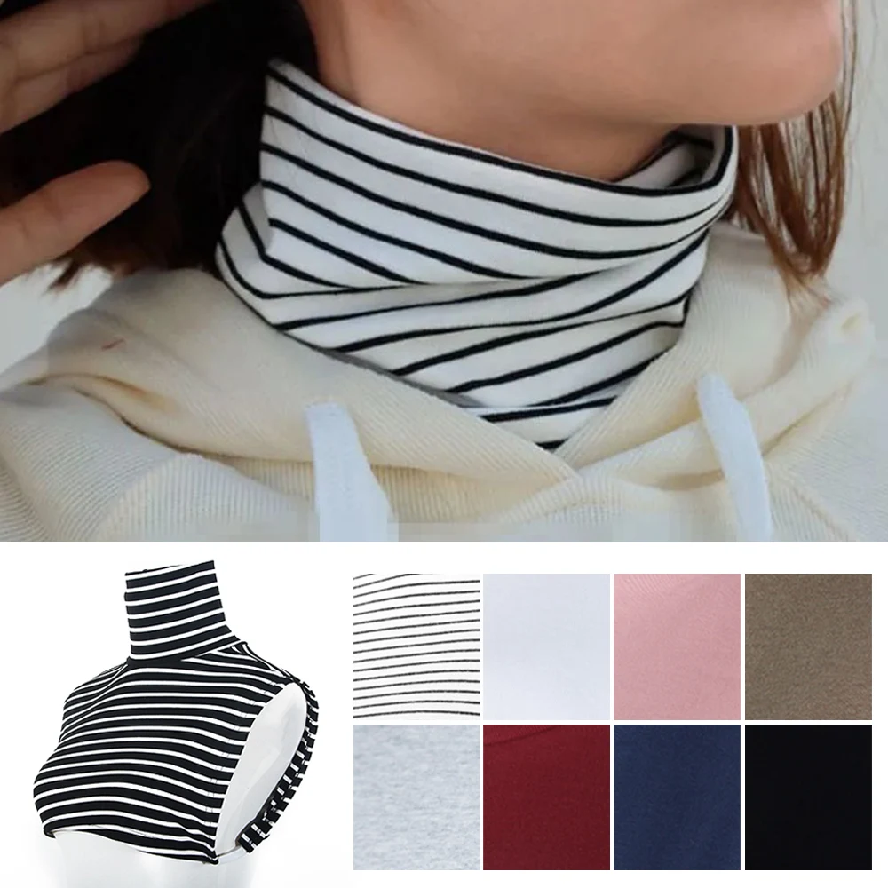 Top Trends: Solid Fake Turtleneck Collar Women Detachable Shirt Collar Sweater Hoodie Decoration High Neck Female Blouse Half Bottoming Top Shoppable Styles - Image 3