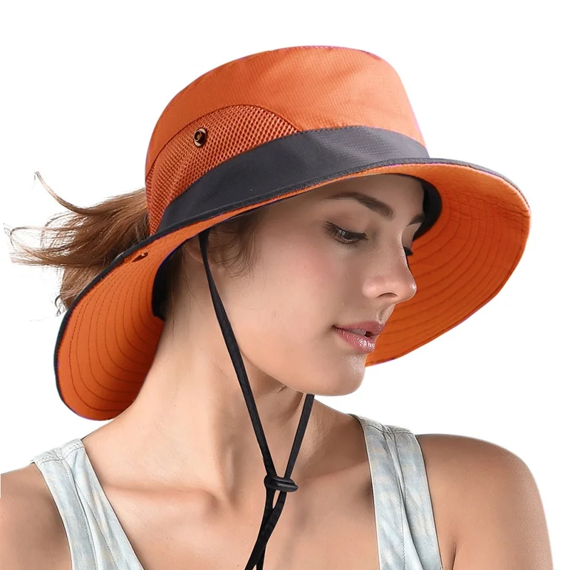 Top Trends: Sun Hats For Women Summer Hat Wide Brim UV UPF Protection Ponytail Outdoor Fishing Hiking Hat For Female 2023 Shoppable Styles - Image 2