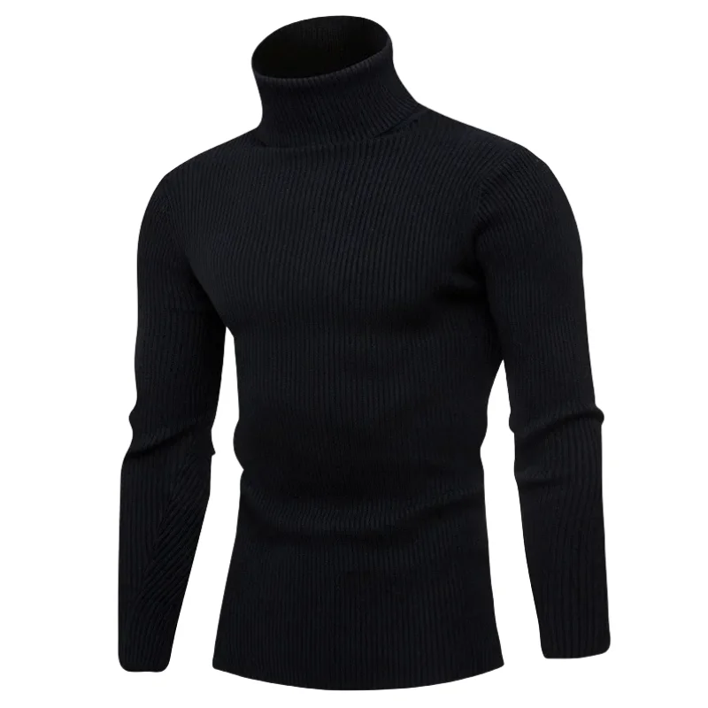 Top Trends: New Autumn Winter Turtleneck Sweater Men Solid Color Casual Wool Knitted Pullovers Sweater Mens Slim Fit Pullover Mens Clothing Shoppable Styles