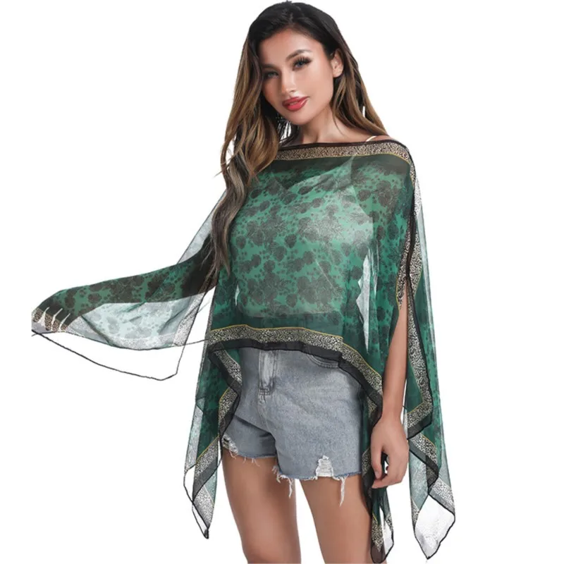 Top Trends: 2023 New Sunscreen Shawl Summer Chiffon Scarf Women Outdoor Sunscreen Shawl Wrap Soft Bandana Foulard Female Beach Bikini Cover Shoppable Styles