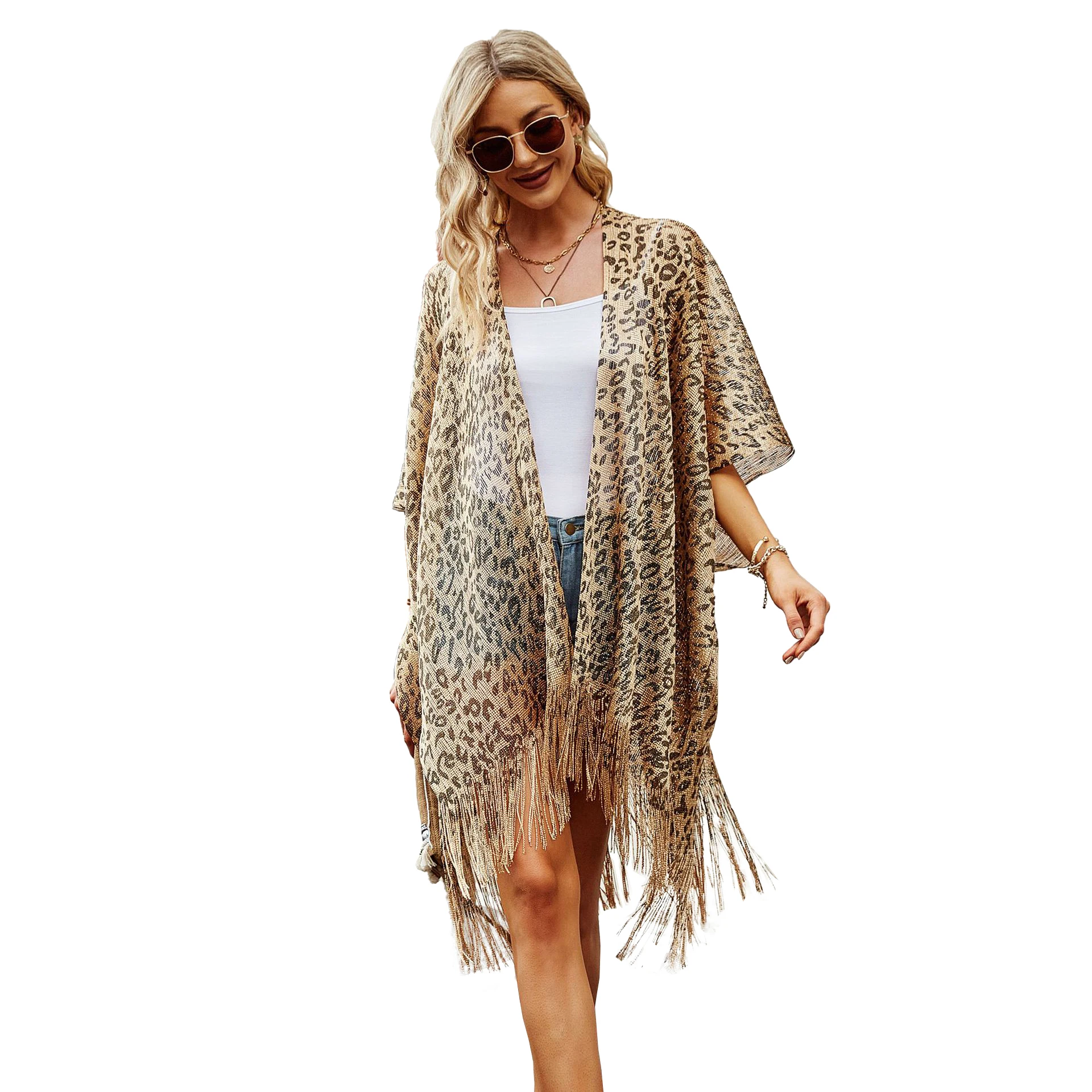 Top Trends: Women Sun Protection Shawl Lady Summer Hollow Out Cardigan Holiday Zebra Bikini Blouse Breathable Beach Cape Sexy Leopard Tippet Shoppable Styles