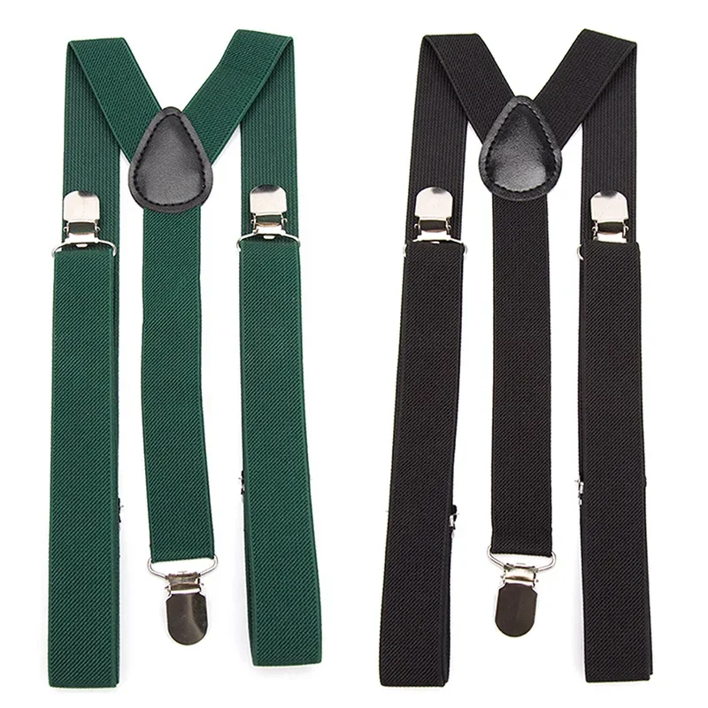 Top Trends: 26 Color New Unisex Elastic Suspenders Y-Back Braces Men Gift Gentleman Adjustable Straps For Wedding Suit Party Daily Accessory Shoppable Styles