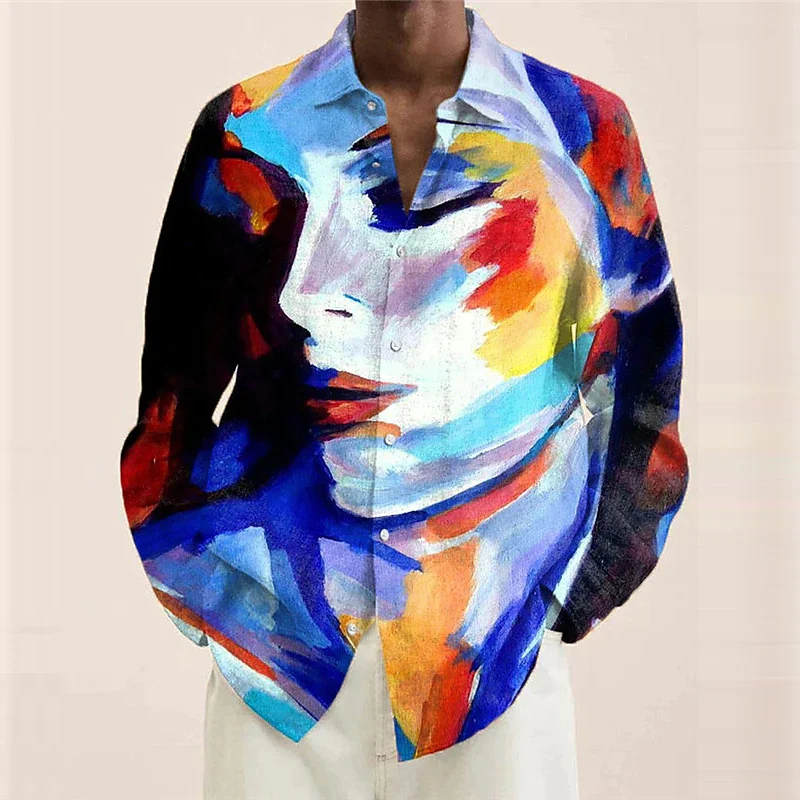 Top Trends: Men&#039;s Shirt Fashion Casual Graffiti Abstract Street Outdoor Prom Quality Material Soft And Comfortable 2023 New Shoppable Styles