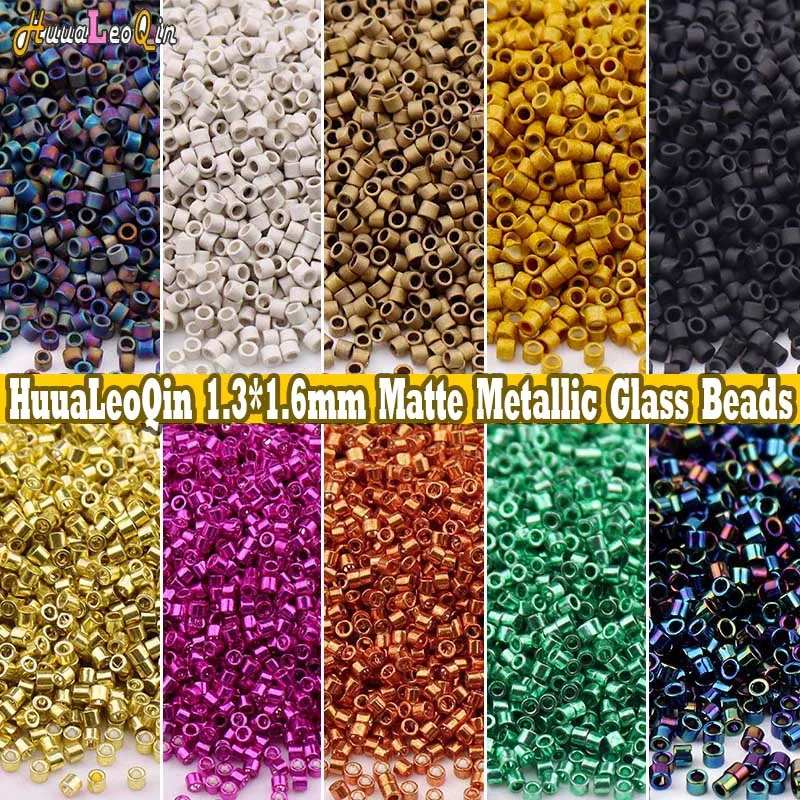 Top Trends: 2000pcs 11 / 0 Matte Metallic Color Glass Beads 1.3*1.6mm Uniform Japanese Loose Spacer Seed Beads For Jewelry Making DIY Sewing Shoppable Styles