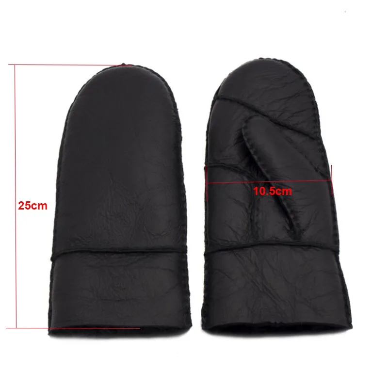 Top Trends: Super Warm Mittens 100% Genuine Leather Fur Winter Gloves Women's Gloves Mittens Warm Waterproof Antifreezing Ladies Mittens Shoppable Styles - Image 5