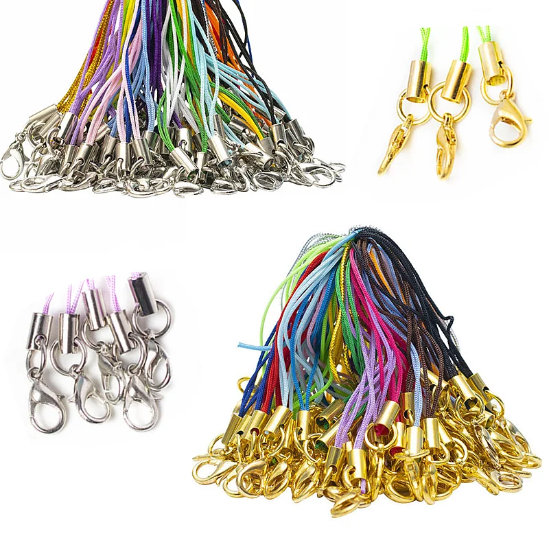 Top Trends: 50Pcs Gold Silver Keychain Rope With Lobster Clasp Lanyard Lariat Strap Cords DIY Keyring Pendant Cord Jewelry Making Supplies Shoppable Styles