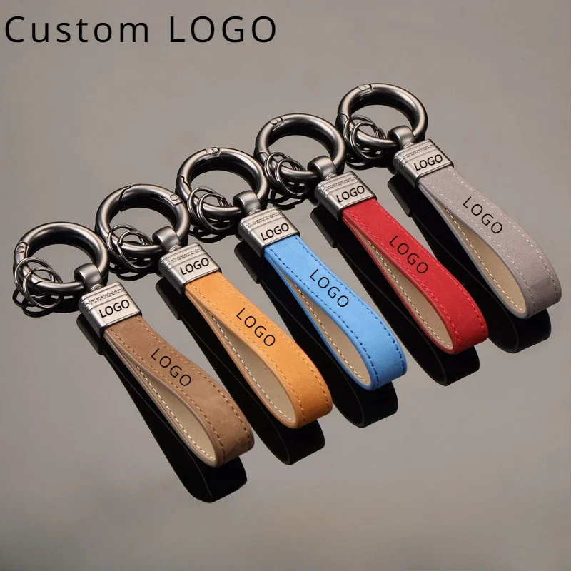 Top Trends: Customized Leather Keychain For Men And Women Retro Vintage Car Logo Key Chains Laser Engrave Metal Keyring Gift Shoppable Styles