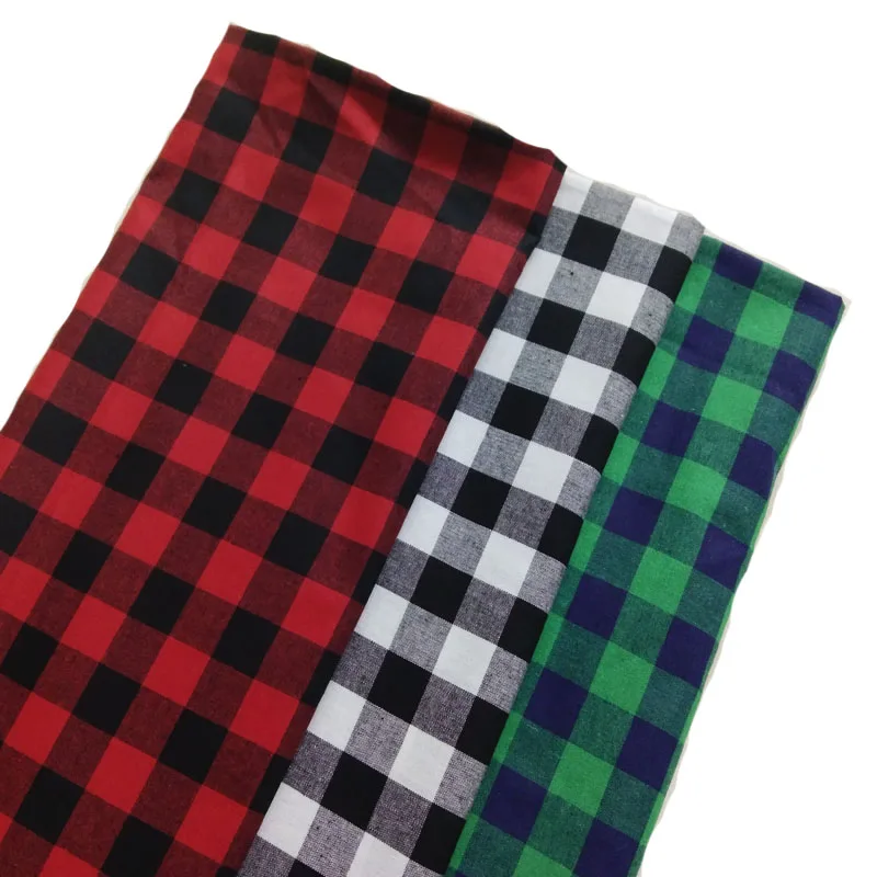 Top Trends: Red Black Green Black White Square Series Checks Checker Classic Pattern Printed Cotton Fabric Patchwork Cloth Dress Home Decor Shoppable Styles