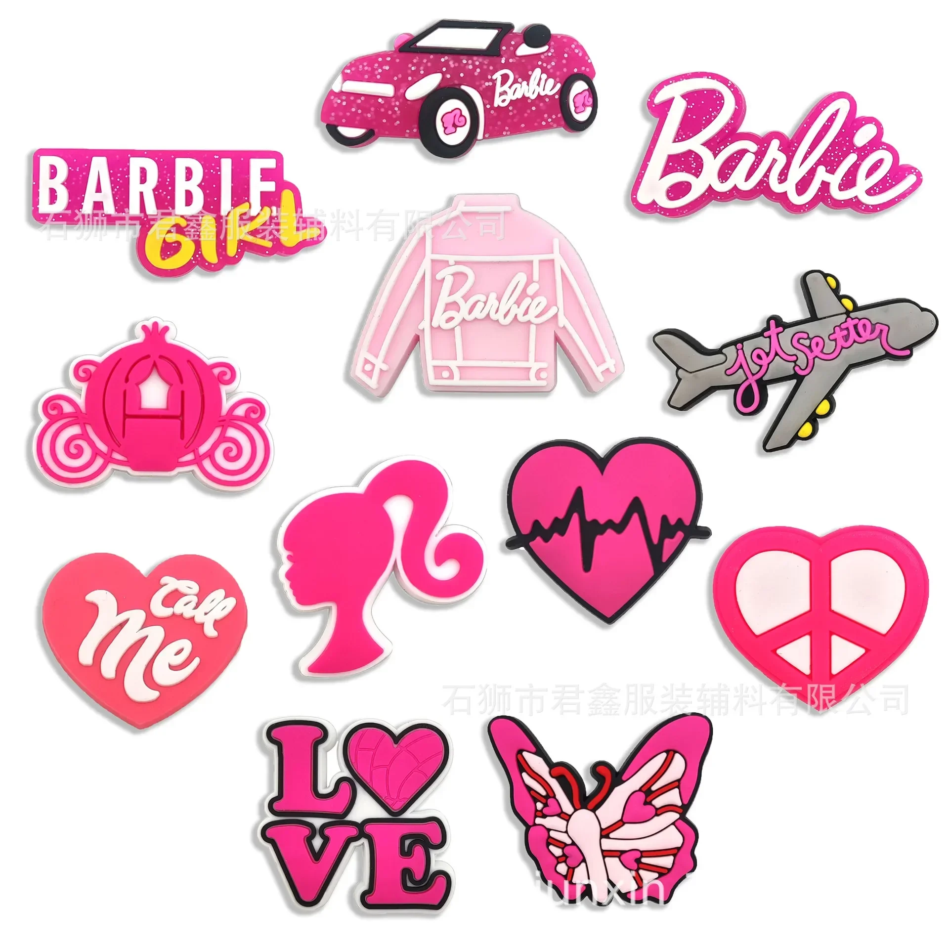 Top Trends: 3pcs Sale Barbie Cartoon PVC Souvenir Shoe Buckle Wholesale Available Sale Anime Sandals Decorations Accessories Girls Xmas Gift Shoppable Styles