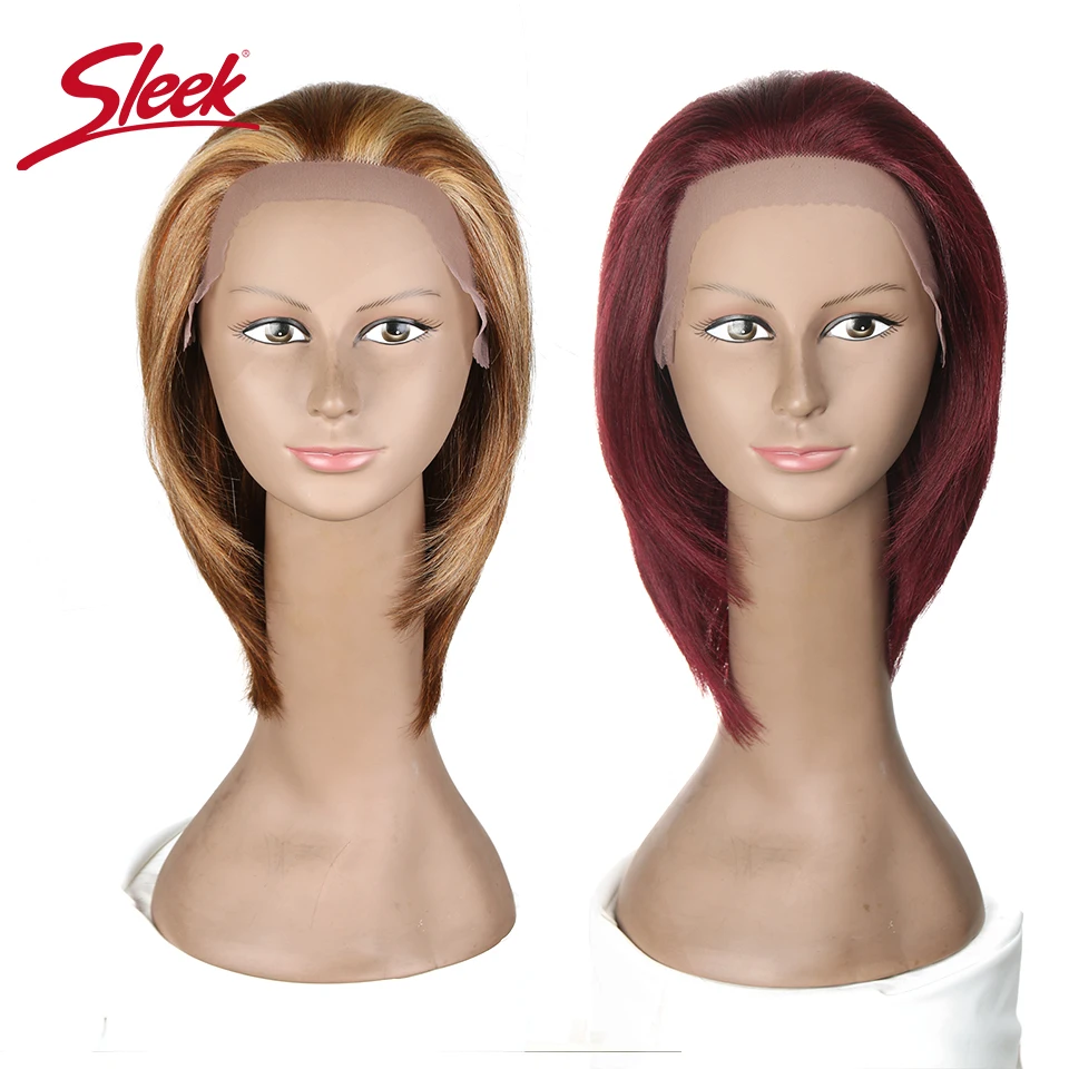 Top Trends: Sleek Brazilian Lace Front Human Hair Wigs Blonde DX3147 Highlight F2 / 33 DX4 / 30 Red 99J Color Wig Straight Remy Human Hair Wigs Shoppable Styles