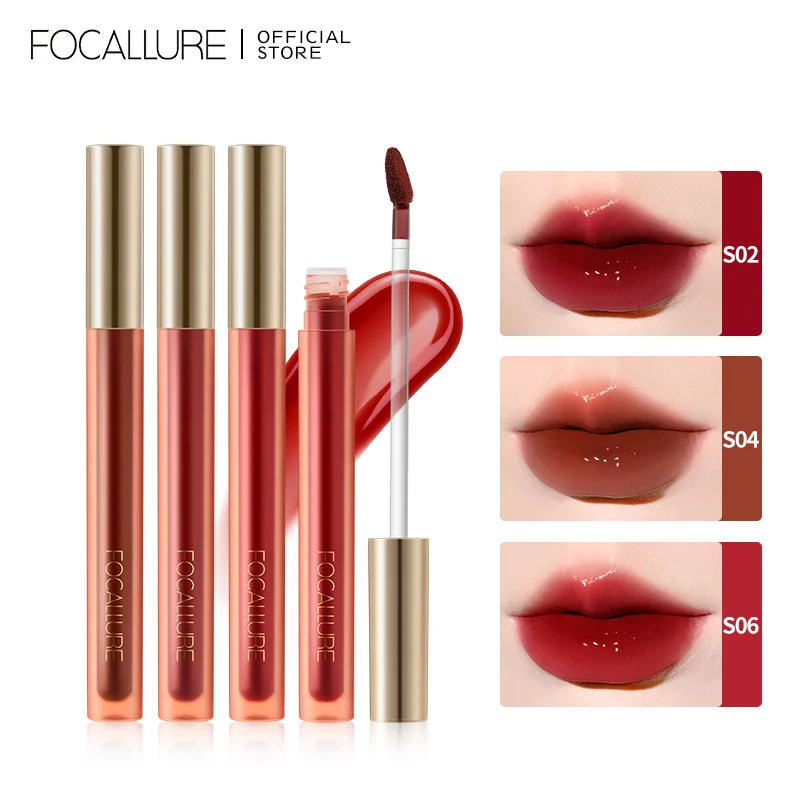 Top Trends: FOCALLURE Watery Jelly Lip Gloss Waterproof Long Lasting Moisturizing Matte Liquid Lipstick Sexy Clear Lip Tint Makeup Cosmetics Shoppable Styles