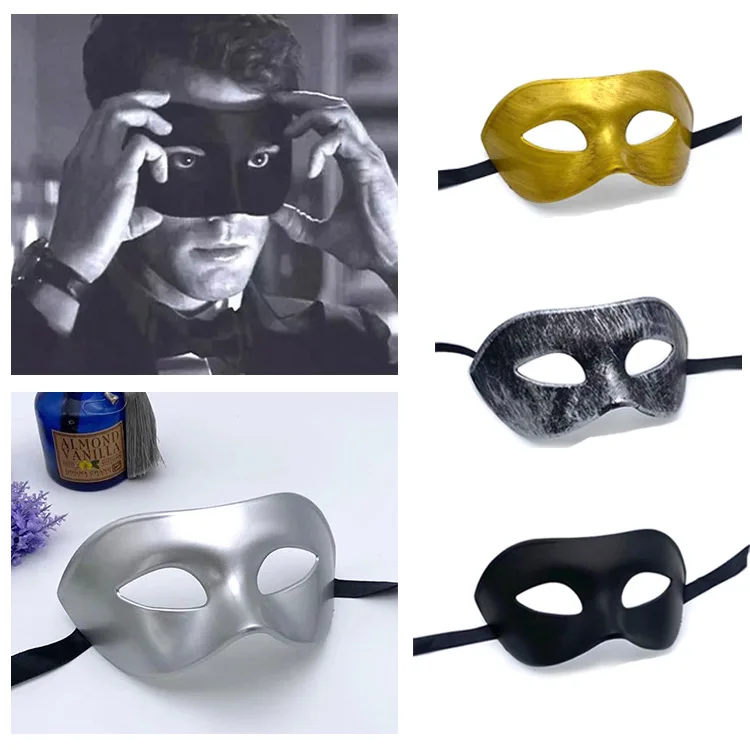 Top Trends: Women Man Party Mask Plastic Masquerade Eye Mask Halloween Cosplay Costume Wedding Decoration Props Black Gold Silver Masks Shoppable Styles