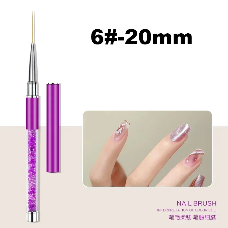 Top Trends: Nail Art Brush Liner Stripe Flower Drawing Painting Pen Acrylic UV Gel Extension Nail Grids Brush DIY Drawing Manicure Tools Shoppable Styles - Image 4