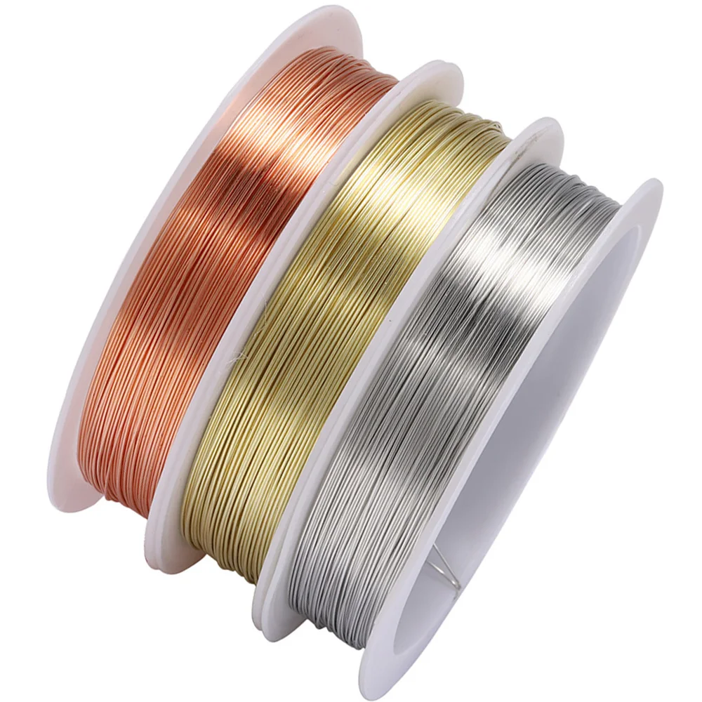 Top Trends: 1 Roll 0.2 / 0.3 / 0.4 / 0.5 / 0.6 / 0.7 / 0.8 / 1mm Sturdy Copper Wire Beading Wire For Bracelet Necklace DIY Jewelry Making Accessories Shoppable Styles