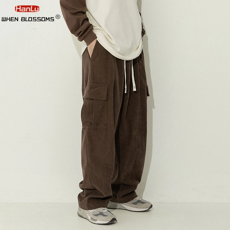 Top Trends: Hip Hop Jogging Cargo Pants Mens Corduroy Sweatpants Loose Casual Pants NeutralRetro Streetwear Fashion Harajuku Trousers Shoppable Styles