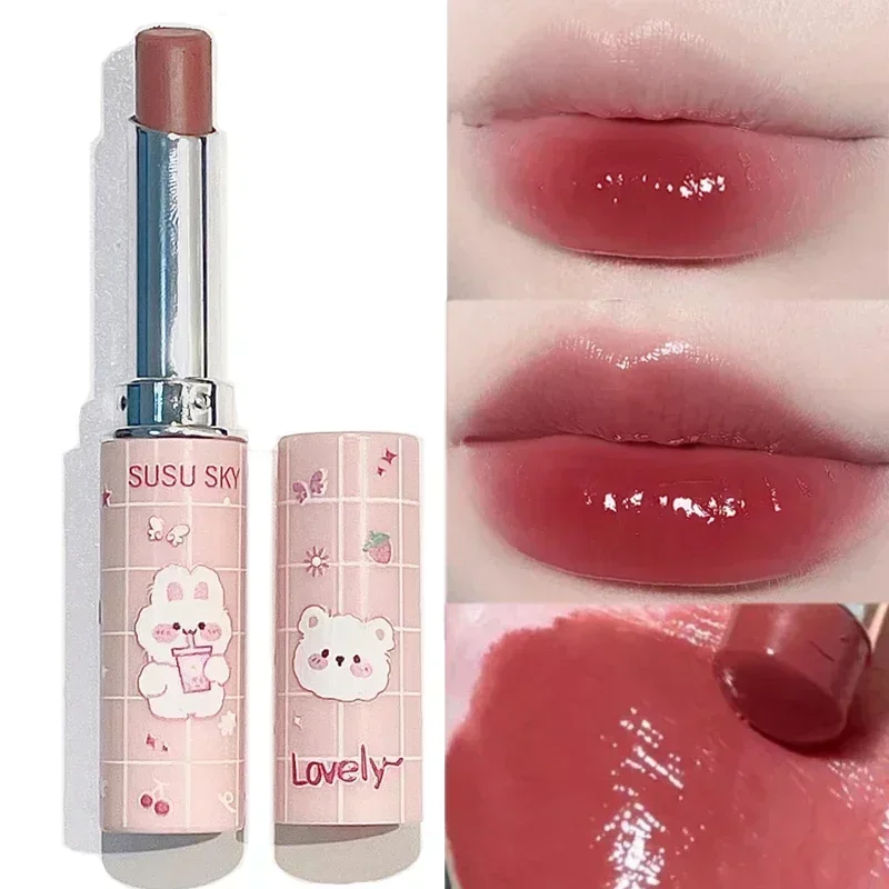 Top Trends: Jelly Tinted Lip Balm Makeup Moisturizing Cherry Peach Non-Stick Cup Anti-cracking Red Lipstick Repairing Lips Care Cosmetics Shoppable Styles