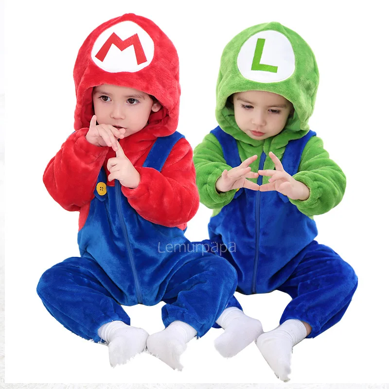 Top Trends: Super Mario Bros Rompers Baby Onesies 0-3 Y Boy Girl Clothes Cute Funny Pajama Children Halloween Suit Cartoon Kigurumis Warm Shoppable Styles