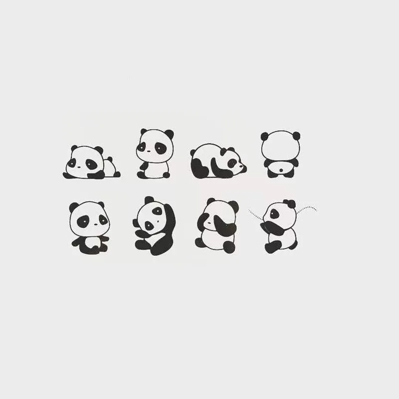 Top Trends: Cute Panda Temporary Tattoo Stickers Arm Wrist Body Art Waterproof Fake Tattos New Design Animal Tatoos Flash Decals Shoppable Styles