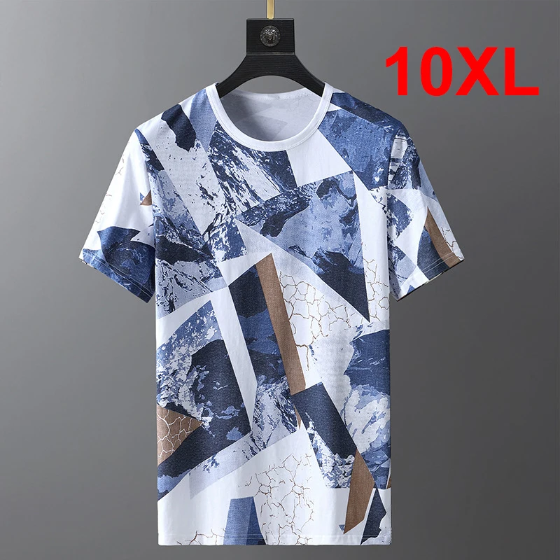 Top Trends: 10XL Tshirts 2022 Summer T-shirt Men Plus Size Tops Tees Male Fashion Casual Graffiti Print Short Sleeve Big Size 8XL 9XL 10XL Shoppable Styles