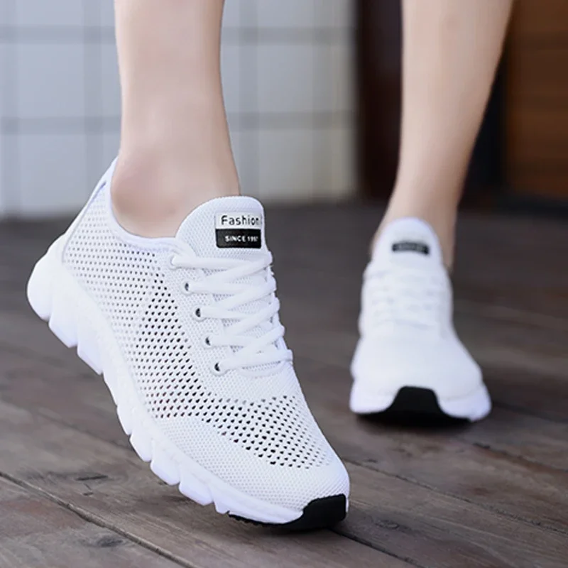 Top Trends: New Mesh Women Sneakers Breathable Flat Shoes Women Lightweight Sports Shoes Non-slip Running Footwear Zapatillas Mujer Casual Shoppable Styles