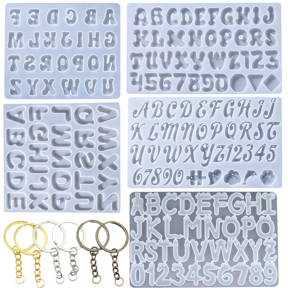 Top Trends: Alphabet Epoxy Resin Silicone Mold Letter Number Mould DIY Keychain Earring Pendant Epoxy Resin Jewelry Crafts Casting Mold Shoppable Styles