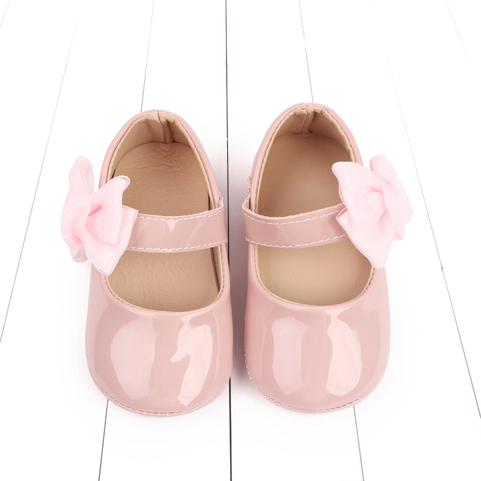 Top Trends: BeQeuewll Baby Girls Cute Moccasinss Sole Bowknot PU Leather Flats Shoes First Walkers Non-Slip Spring Autumn Princess Shoes Shoppable Styles