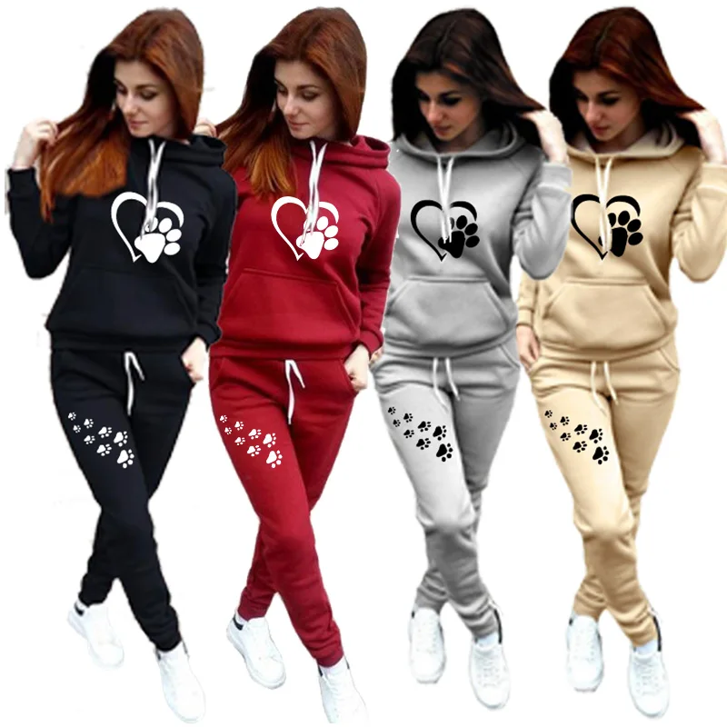 Top Trends: Autumn And Winter Womens Tracksuits Jogging Suits Sports Wear Fashion Hoodie Set Trending Track Suits Hoodie+ Sweatpants 2 Pcs Shoppable Styles