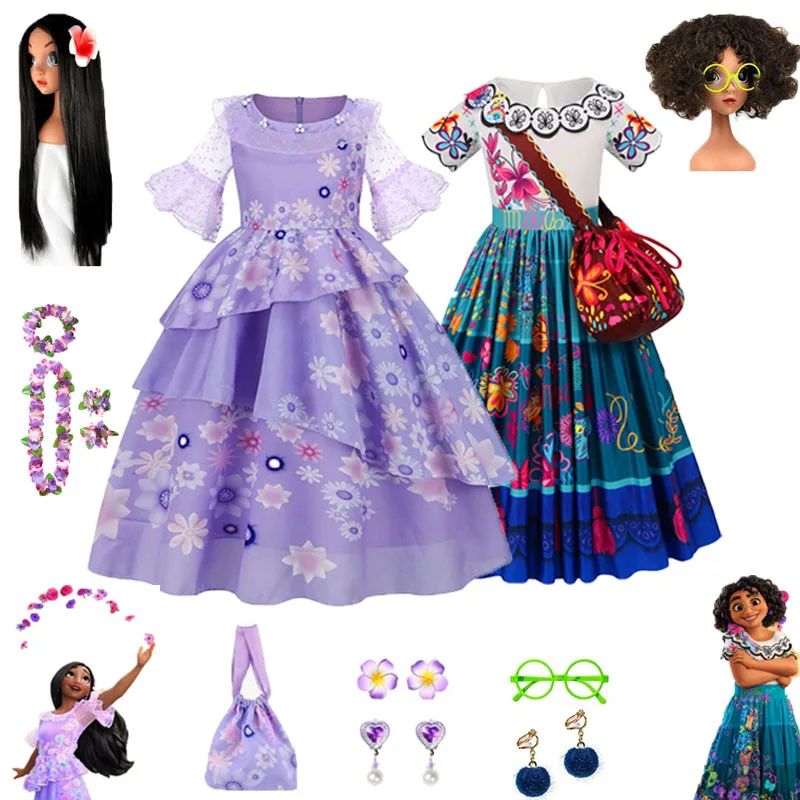 Top Trends: Disney Encanto Costume Princess Dress Suit For Girls Rapunzel Cosplay Isabela Mirabel Carnival Christmas Birthday Party Clothes Shoppable Styles