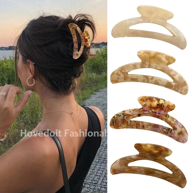 Top Trends: 1PC Girl Hair Claw Women Geometric Hair Clamp Grab Hair Jaw Clip Grip Barrettes Korean Style Hairpin Acrylic Styling Accessories Shoppable Styles - Image 2