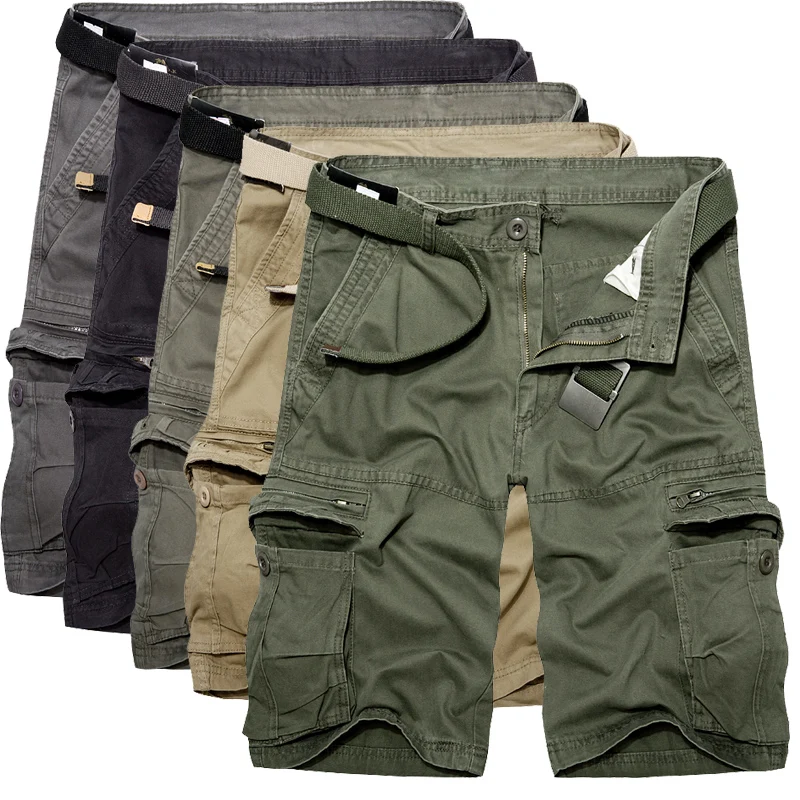 Top Trends: Shorts For Men Y2k Military Cargo Shorts Basketball Army Green Cotton Shorts Men Loose Multi-Pocket Homme Casual Trousers Shoppable Styles