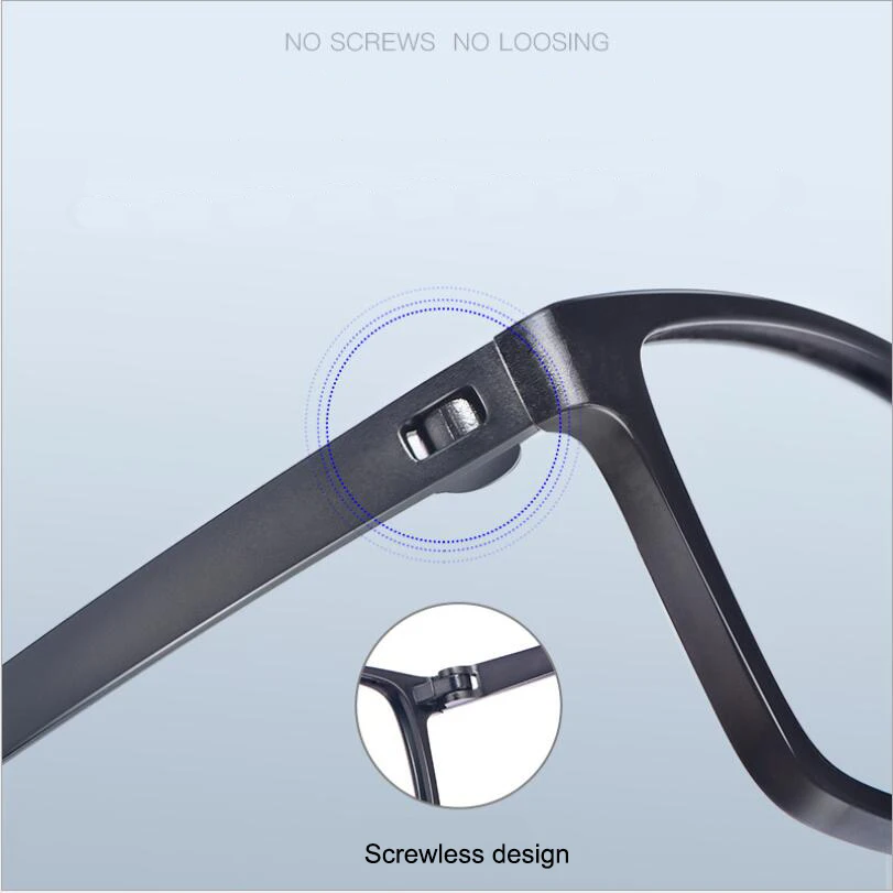 Top Trends: TR90 Screwless & Non-Metallic Anti Blue Light Reading Glasses, Men Women Square Ultralight Eyeglasses Black Grey Clear RX1X2 Shoppable Styles - Image 5