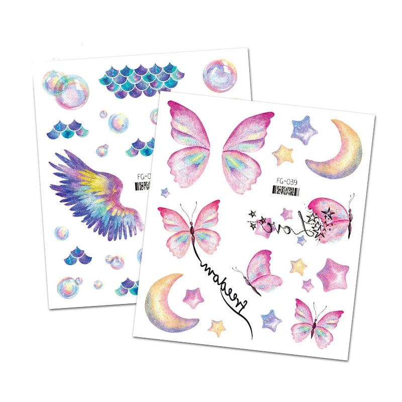 Top Trends: Fairy Shiny Glittering Butterfly Tattoo Sticker Waterproof Eyes Face Stickers Body Art Fake Tattoos Dance Music Festival Makeup Shoppable Styles - Image 4