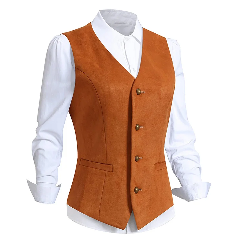 Top Trends: Women's Suit Vest Velvet V-Neck Business Formal Work Wear Sleeveless Jacket Women Waistcoat Shoppable Styles