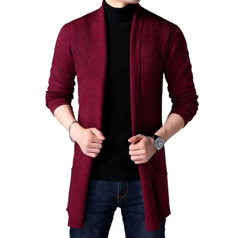 Top Trends: Men&#039;s Jacket Autumn And Winter Casual Hooded Solid Color Knit Windbreaker Large Size Cardigan Long Sleeve Sweater Shoppable Styles