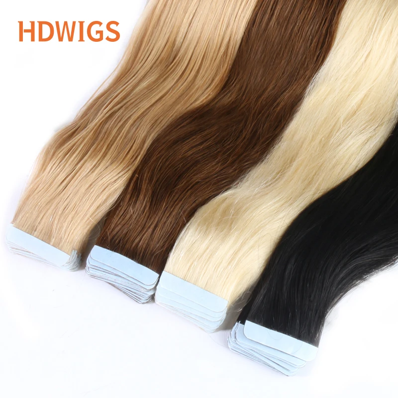 Top Trends: Tape In Human Hair Extension Straight Brazilian Remy Hair Extension 2.5g 20pcs 50g Tapes Hair 100% Human Hair Natural Blond 613 Shoppable Styles