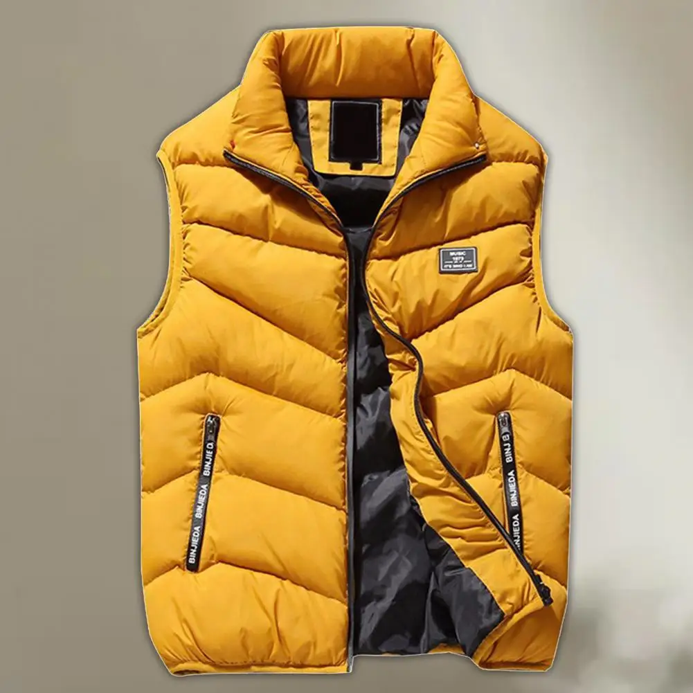 Top Trends: Men Vest Cotton Padded Zipper Windproof Thickened Sleeveless Down Jacket Streetwear Autumn Winter Chamarras Para Hombre Shoppable Styles