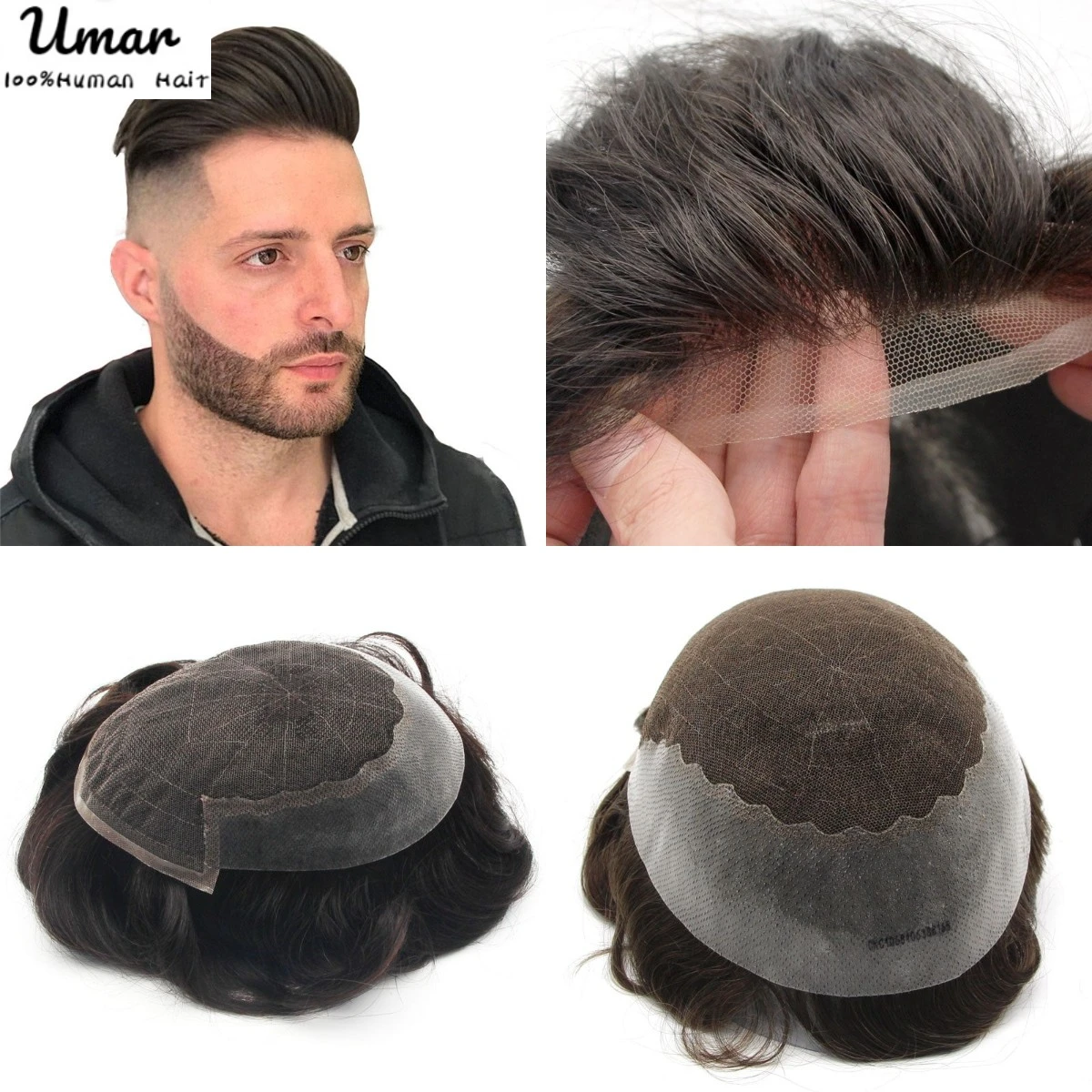 Top Trends: Wigs For Men Lace &amp; PU Base Human Hair Replacement System Unit Men Toupee Durable Male Hair Prosthesis Natural Men&#039;s Hairpieces Shoppable Styles