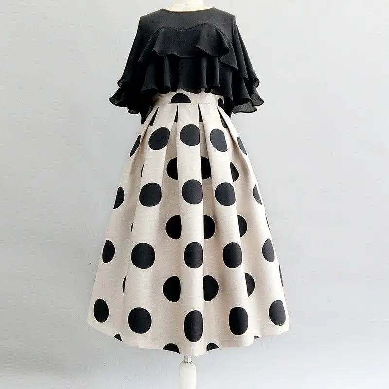 Top Trends: Spring Summer Vintage All-match Women's Clothing A-line Skirt 2023 New Temperament Streetwear Korean Polka Dot New Tutu Skirt Shoppable Styles