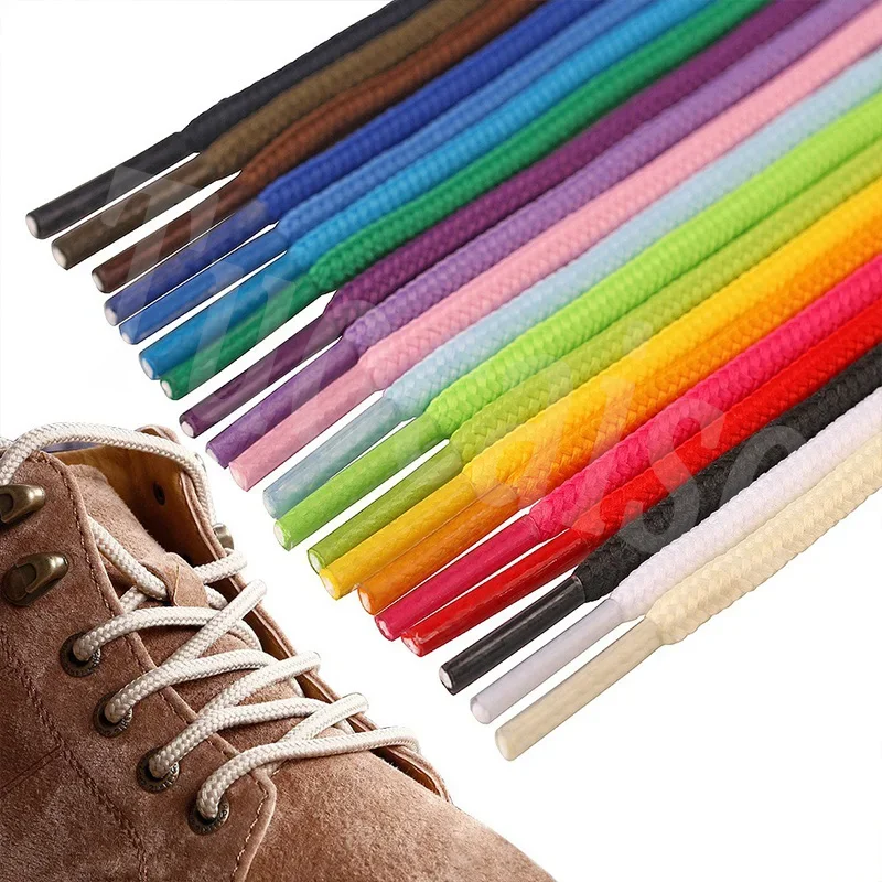 Top Trends: Unisex Round Shoelaces Colorful Hiking Sneakers Shoelace Black Shoe Laces Fits All Shoes Fashion Sport Boots Lacets Shoestrings Shoppable Styles