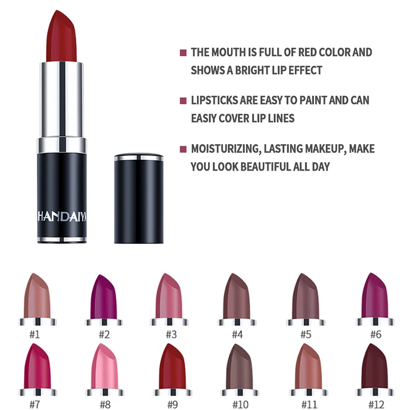 Top Trends: 12Color Lipstick Lip Makeup Sexy Woman Velvet Matte Lipgross Tint For Lips Long Lasting Waterproof Non-stick Cup Lip Cosmetics Shoppable Styles - Image 5